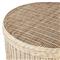 Terese Coastal Beach Natural Handwoven Rattan Round Side Table