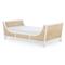 Alyssa Coastal White Cushion Wood Bleached Cane Accent Daybed