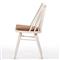 Lara Rustic Lodge Brown Leather Off White Oak Windsor Dining Side Chair