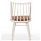 Lara Rustic Lodge Brown Leather Off White Oak Windsor Dining Side Chair