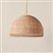 Melanie Mid Century Modern Natural Rattan Pendant - Small