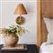 Belle Coastal Beach Natural Rattan Armed Wall Sconce