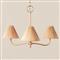 Belle Coastal Beach Natural Rattan Shaded Chandelier