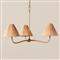 Belle Coastal Beach Natural Rattan Shaded Chandelier