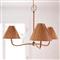 Belle Coastal Beach Natural Rattan Shaded Chandelier