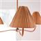 Belle Coastal Beach Natural Rattan Shaded Chandelier