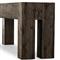 Oliver Rustic Lodge Dark Brown Oak Wood Rectangular Console Table