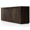 Oliver Rustic Lodge Dark Brown Wood 4 Door Sideboard