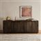 Oliver Rustic Lodge Dark Brown Wood 4 Door Sideboard