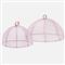 Rachel Coastal Lavender Sinamay Round Food Cover - Set of 2