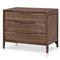 Rhian Coastal Beach Brown Mango Wood Woven Cane 3 Drawer Nightstand