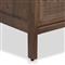 Rhian Coastal Beach Brown Mango Wood Woven Cane 3 Drawer Nightstand