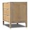 Rhian Coastal Beach Natural Mango Wood Woven Cane 3 Drawer Nightstand