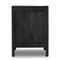 Rhian Coastal Beach Black Mango Wood Woven Cane 3 Drawer Nightstand