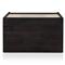 Rhian Coastal Beach Black Mango Wood Woven Cane 3 Drawer Nightstand