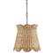 Rowan Coastal Beach Natural Water Hyacinth Woven Shade Pendant - Small