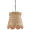 Rowan Coastal Beach Natural Water Hyacinth Woven Shade Pendant - Small