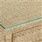 Jesse Coastal Beach Glass Top Natural Abaca Rope 1 Drawer Desk