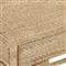Jesse Coastal Beach Glass Top Natural Abaca Rope 1 Drawer Desk