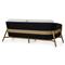 Palecek Casey White Cushion Black Rope Natural Brown Teak Outdoor Sofa - 83&quot;