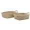Pigeon and Poodle Roslyn White Woven Natural Seagrass Basket - Set of 2