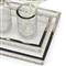Pigeon and Poodle Argos Modern Textured Glass Nickel Accent Brush Holder