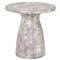 Eduard Industrial Loft Light Grey Concrete Round Pedestal Outdoor Side Table