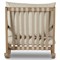 Addison Coastal Beach Beige Upholstered Brown Teak Wood Outdoor Rocking Chair