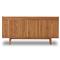 Yulla Rustic Lodge Natural Solid Teak Wood 4 Door Outdoor Sideboard