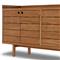 Yulla Rustic Lodge Natural Solid Teak Wood 4 Door Outdoor Sideboard