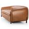 Riley Mid Century Modern Brown Upholstered Leather Wood Frame Sofa - 86.5&quot;W