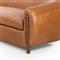 Riley Mid Century Modern Brown Upholstered Leather Wood Frame Sofa - 86.5&quot;W