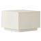 Tricia Industrial Loft White Concrete Square Block Outdoor Coffee Table