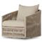 Porter Coastal Beige Upholstered Woven Rope Aluminum Outdoor Swivel Lounge Chair