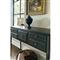 Carter Updated Traditional Distressed Dark Green Wood Console Table