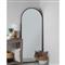 Diane Industrial Black Metal Frame Full Length Arch Floor Mirror