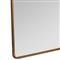 Alaina Industrial Gold Metal Frame Arch Wall Mirror
