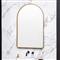 Alaina Industrial Gold Metal Frame Arch Wall Mirror