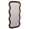 Haven Coastal Beach Walnut Mango Wood Frame Floor Mirror