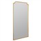 Lucille Hollywood Regency Gold Metal Frame Leaner Floor Mirror