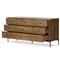Alina Rustic Lodge Brown Wood Dark Grey Iron 9 Drawer Dresser