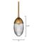 Tanvy Mid Century Ribbed Glass Polished Brass Iron Pendant - Small
