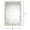 Talia Coastal Beach Blue Capiz Rectangular Wall Mounted Mirror