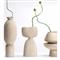 Tabitha Modern Classic Beige Ceramic Decorative Table Vase