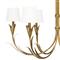 River Reed French Antique Gold Leaf Steel Linen Shade Chandelier