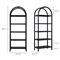 Klara Modern Classic Black Oak Wood Open Back Arched Bookcase