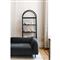 Klara Modern Classic Black Oak Wood Open Back Arched Bookcase