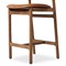Blaise Rustic Lodge Brown Upholstered Leather Seat Low Back Counter Stool