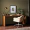 Carlos Rustic Lodge Brown Oak Veneer Desk
