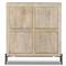 Harrison Global Bazaar Grey Mango Wood Iron Legs Bar Cabinet